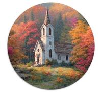 1000pcs (67.5x67.5cm) Puzzles, Puzzles Für Erwachsene Und Teenager A Tranquil Quaker Church Amidst New England Foliage