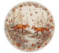 1000pcs (67.5x67.5cm) Puzzles, Puzzles Für Erwachsene Und Teenager Autumn Forest Theme, Two Red Foxes
