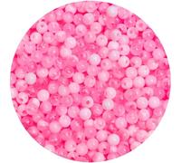 1000PCs 6MM Pink Jade Round Beads, Smooth Acrylic Balls, Plastic Resin Gumball Bubblegum Chunky Beads for Necklace & Bracelet Making, Crafting Supplies