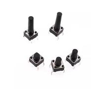 1000Pcs 6x6 Tactile Tact Push Button Switch 4.3~16MM DIP 4Pin 6 * 6 * 4.3mm 6 * 6 * 8mm 6X6X9.5 switch Self-reset DIP Key Switches(6X6X14mm)