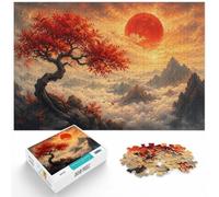 1000pcs (70x50cm), 1000 Piece Adult Jigsaw, Crimson Moon Over Stormy Seas | For New Year downtime after the celebrations, this adult jigsaw puzzle with 1000 pieces suits calm, screen-free leisure.