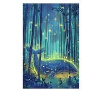 1000pcs(75x50cm) Adult Pieces Jigsaw Puzzle Whale in Enchanted Forest Jigsaw Puzzle Relaxing Games Stress Reliever Gifts for Friends And Family 1000pcs(75x50cm)