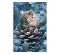 1000pcs(75x50cm) Adult Pieces Jigsaw Puzzle Winter Squirrel Resting Jigsaw Puzzle Relaxing Games Stress Reliever Gifts for Friends And Family 1000pcs(75x50cm)