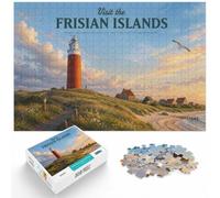 1000pcs (75x50cm), Classic Jigsaw for Adults, 1000 Pieces, Visit The Frisian Islands