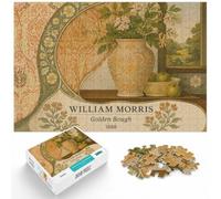 1000pcs (75x50cm), Classic Jigsaw for Adults, 1000 Pieces, William Morris Golden Bough Floral