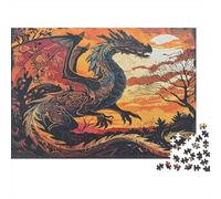 1000pcs (75x50cm) Dragon Puzzle Magnificent Sky DIY-Puzzle Für Erwachsene