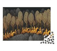 1000pcs (75x50cm) Golden Army Marched in The Dark Forest Puzzle DIY-Puzzle Für Erwachsene