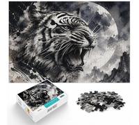 1000pcs (75x50cm), Jigsaw for Adults, 1000 Pieces, Hissing Tiger Ink Wash | For the festive season, this adult jigsaw puzzle with 1000 pieces offers a screen-free activity for the Christmas break.