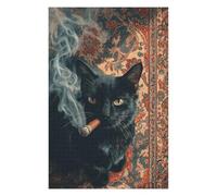 1000pcs(75x50cm) Jigsaw Puzzle for Teenagerss Chill Cat with Cigar Jigsaw for Adults Fun Games A Work of Art Fun at Home Activities, 1000pcs(75x50cm)