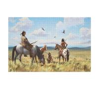 1000pcs(75x50cm) Jigsaw Puzzle for Teenagerss Native Americans Jigsaw for Adults Fun Games A Work of Art Fun at Home Activities, 1000pcs(75x50cm)