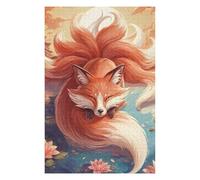 1000pcs(75x50cm) Jigsaw Puzzle for Teenagerss Sunset Nine Tailed Fox Puzzle for Adults Toy Wall Decor Home Decoration Fun at Home Activities, 1000pcs(75x50cm)
