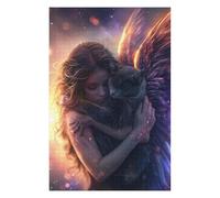 1000pcs(75x50cm) Jigsaw Puzzles Angel Wings Cat Hug Fantasy Art Puzzles for Adults Relax Games Perfect Decoration Unique Birthday And Xmas Gifts 1000pcs(75x50cm)