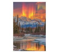 1000pcs(75x50cm) Jigsaw Puzzles for Adults Alaska's Aurora Borealis Majesty Jigsaws for Adults Family Games Stress Reliever for Is Ideal As A Gift 1000pcs(75x50cm)