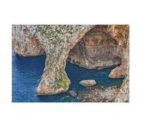 1000pcs(75x50cm) Jigsaw Puzzles for Adults Blue Grotto in Malta Puzzle for Adults Hands-on Game Improve Memory Unique Gifts for Birthday And Christmas 1000pcs(75x50cm)