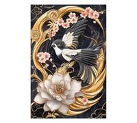 1000pcs(75x50cm) Jigsaw Puzzles for Adults Gold Parrot Bird & Flower Adult Puzzles Hands-on Game A Work of Art Unique Gifts for Birthday And Christmas 1000pcs(75x50cm)