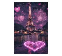 1000pcs(75x50cm) Jigsaw Puzzles for Adults Paris Eiffel Tower Fireworks Romance Jigsaws for Adults Family Games Stress Reliever for Is Ideal As A Gift 1000pcs(75x50cm)