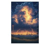 1000pcs(75x50cm) Jigsaw Puzzles for Adults Thunderstorm Cityscape Jigsaws for Adults Family Games Stress Reliever for Is Ideal As A Gift 1000pcs(75x50cm)