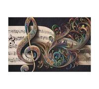 1000pcs(75x50cm) Jigsaw Puzzles Musical Staff on Notepaper Adult Jigsaw Puzzle Family Games Wall Decoration Unique Birthday And Xmas Gifts 1000pcs(75x50cm)