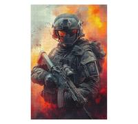 1000pcs(75x50cm) Jigsaws Adults Puzzles Combat Soldier with Rifle Teenagers Puzzles Relaxing Games Presents for Women for Is Ideal As A Gift 1000pcs(75x50cm)