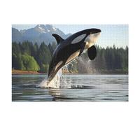 1000pcs(75x50cm) Puzzle For Teenagerss Majestic Orca Whale Killer Adult Jigsaw Relaxing Games Presents for Women Unique Gifts for Birthday And Christmas 1000pcs(75x50cm)