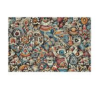 1000pcs(75x50cm) Puzzles for Teenagerss Abstract Tribal Pattern II Jigsaw Puzzle Brain Teaser Game Presents for Women Deal As Gifts for The Whole Family 1000pcs(75x50cm)