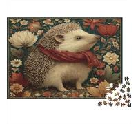 1000pcs (75x50cm) Puzzles, Puzzles Für Erwachsene Und Teenager Furry Hedgehog, Autumn Wildflowers