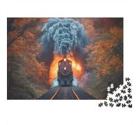 1000pcs (75x50cm) Puzzles, Puzzles Für Erwachsene Und Teenager Steam Train Coming Out of The Tunnel