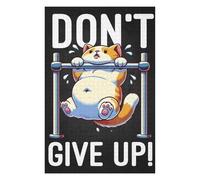 1000pcs(75x50cm) Rompecabezas Para Adolescentes Dont Give Up - Cute Gym Workout Cat Rompecabezas Para Adultos: Un Juego Práctico, Divertido Y Con Un Toque De Humor, Un Reto Educativo 1000pcs(75x50cm)