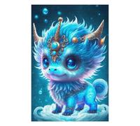 1000pcs(75x50cm) Rompecabezas Para Adolescentes Fantasy Blue Mythical Creature Rompecabezas Juguetes Antiestrés Regalos Para Mujeres Es Ideal Como Regalo 1000pcs(75x50cm)