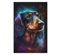 1000pcs(75x50cm) Rompecabezas Para Adolescentes Galactic Dachshund Portrait -14 Rompecabezas Para Adultos Juego Familiar Una Obra De Arte Regalos Únicos Para Cumpleaños