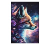 1000pcs(75x50cm) Rompecabezas Para Adolescentes Galactic Fox Fantasy Art Print Rompecabezas Para Adultos Juego De Ingenio Regalo De Cumpleaños Ayuda A Ejercitar El Cerebro 1000pcs(75x50cm)