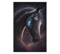 1000pcs(75x50cm) Rompecabezas Para Adolescentes Galactic Horse Head Art Print Rompecabezas Para Adultos Juego De Ingenio Regalo De Cumpleaños Ayuda A Ejercitar El Cerebro 1000pcs(75x50cm)