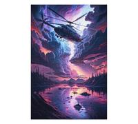 1000pcs(75x50cm) Rompecabezas Para Adolescentes Helicopter Over Reflective Lake Rompecabezas Juguetes Antiestrés Decoración Del Hogar Juego Desafiante Regalos 1000pcs(75x50cm)