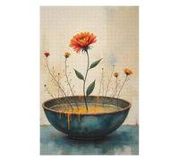 1000pcs(75x50cm) Rompecabezas Para Adolescentes Japanese Wabi Sabi Flowers in A Bowl Rompecabezas Para Adultos Juego Práctico Regalos Para Aliviar El Estrés Para Amigos Y Familiares 1000pcs(75x50cm)