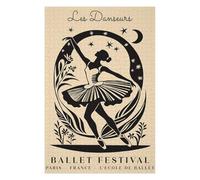 1000pcs(75x50cm) Rompecabezas Para Adolescentes Les Danseurs Ballet Festival Poster Rompecabezas Para Adultos Juego Práctico Regalos Para Aliviar El Estrés Para Amigos Y Familiares 1000pcs(75x50cm)