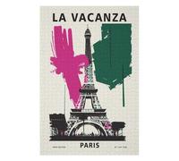 1000pcs(75x50cm) Rompecabezas Para Adolescentes Paris Eiffel Tower Poster Rompecabezas Para Adultos: Un Juego Práctico, Divertido Y Con Un Toque De Humor, Un Reto Educativo 1000pcs(75x50cm)