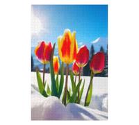 1000pcs(75x50cm) Rompecabezas Para Adolescentes Spring Tulips in Snow Rompecabezas Juguetes Antiestrés Regalos Para Mujeres Es Ideal Como Regalo 1000pcs(75x50cm)