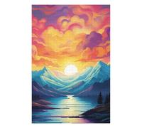 1000pcs(75x50cm) Rompecabezas Para Adolescentes Sunset Mountain Lake Landscape Rompecabezas Para Adultos Juguetes Antiestrés Para La Diversión Familiar Regalos Y Cumpleaños Únicos 1000pcs(75x50cm)