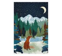 1000pcs(75x50cm) Rompecabezas Para Adolescentes Winter Fox Vista Rompecabezas Familiar Juego Regalos Para Mujeres Diversión En Casa Actividades, 1000pcs(75x50cm)