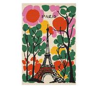 1000pcs(75x50cm) Rompecabezas Para Adultos Paris Eiffel Tower Colorful Illustration Juego De Rompecabezas Para Adultos: Regalos Para Mujeres Interacción Entre Padres E Hijos 1000pcs(75x50cm)