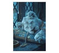 1000pcs(75x50cm) Rompecabezas Para Adultos Royal White Lion Cub Resting Rompecabezas Para Adultos Juego Familiar Decoración Del Hogar Regalos De Cumpleaños Y Únicos 1000pcs(75x50cm)