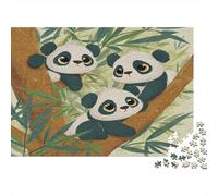 1000pcs (75x50cm) Three Cute Panda Babies with Big Eyes Puzzle DIY-Puzzle Für Erwachsene