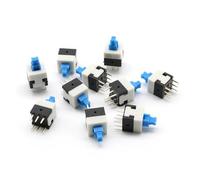 1000pcs 8X8mm Blue Cap Self-locking Type Square Button Switch non self locking/no lock 8 * 8 mm 100000 Times Service Life IDGTTLDF(No lock,100PCS)