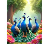 1000pcs A Flock of Peacocks Jigsaw Puzzle Suitable for All Groups of People Creative Fun Jigsaw Traditional Puzzles Perfect for Family Nights Game