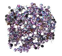 1000Pcs Acrylic Rhinestones, 6mm DIY Jewelry Accessories for Decorating Clothes and Shoes - Sparkling Multi - Faceted Design, Ideal for Craft Projects and Fashion Enhancements (05 Light Purple AB)