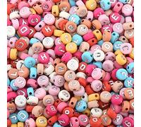 1000pcs Acrylic Small Letter Beads Round Letter Beads Colorful Acrylic Letter Alphabet for Jewelry Making Alphabet Beads (Colorful/Silver)