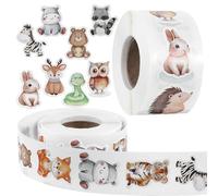 1000pcs Animal Stickers for Kids 2 Roll Nature Stickers Cute Reward Sticker Adorable Incentives Roll Sticker for Teacher Reward School Supplies Incentives