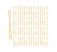 1000Pcs Bamboo Appetizer Forks, 3.5 Inch Bamboo Forks ,Disposable Wooden Forks, Small Fruit Food Picks