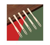 1000Pcs Bamboo Appetizer Forks, 3.5 Inch Bamboo Forks ,Disposable Wooden Forks, Small Fruit Food Picks