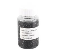 1000pcs Black Aluminum Micro Link Rings Hair Extension Beads for Secure Invisible Extensions Professional Hair Styling Tool
